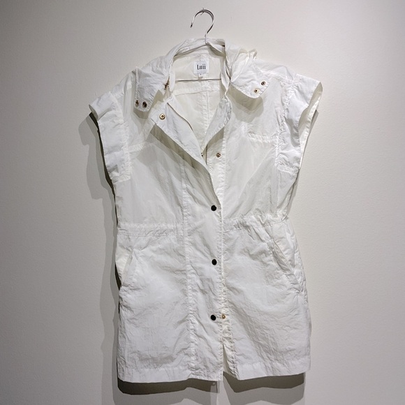 Luii S. sleeveless shell bomber jacket vest gilet Lightweight Vest Waterproof - Picture 2 of 11